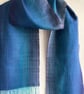 Deep Blue Sea Cotton Herringbone Summer Scarf - Image 6