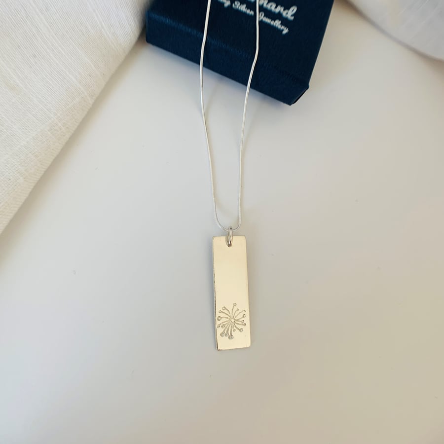 Dandelion Pendant Necklace - Sterling Silver
