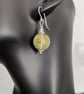 Sterling silver and celadon green jade gooseberry earrings - Image 2