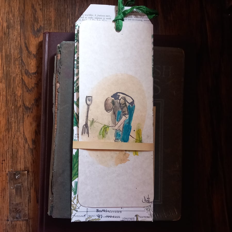 Gift for a gardener, hand drawn bookmark 