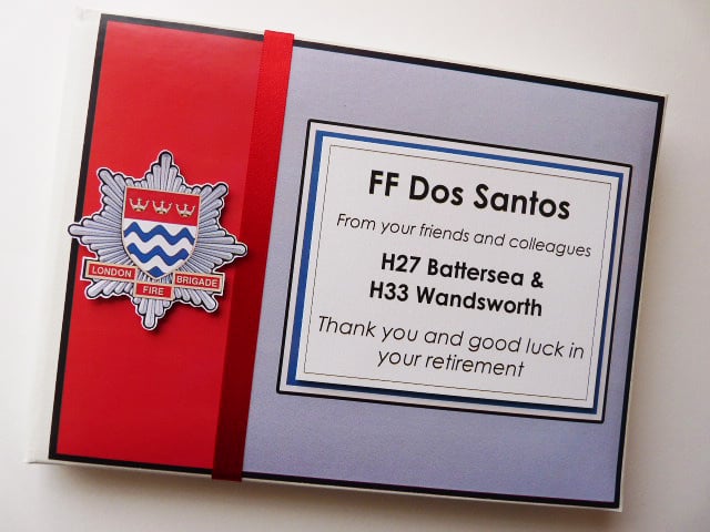 Fireman retirement guest book, firement retirement keepsake, gift