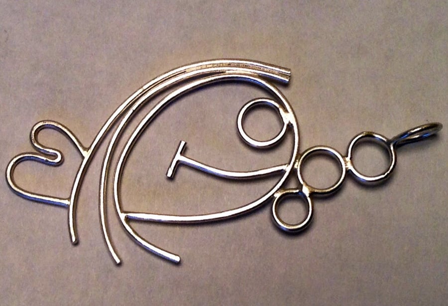 Fish pendant from your children's drawing. Perfect for any member of the family