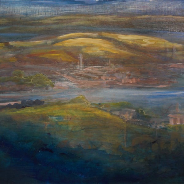 Haze - greeting card of Millbrook in Cornwall 