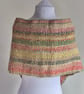 24.Handwoven Shawl. Handspun and Hand Dyed wool . Multicoloured .  - Image 3