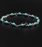 Turquoise Howlite and silver handmade link necklace. - Image 8
