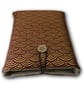 Seigaiha Wave Book Sleeve – Japanese Cotton Book Protector with Coconut Button - Image 5