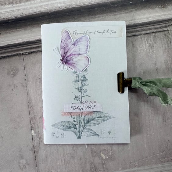 Stationery - Mini Notebook - Foxgloves - PB13 0015