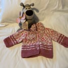 Babies chunky hand knitted jacket