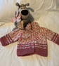 Babies chunky hand knitted jacket
