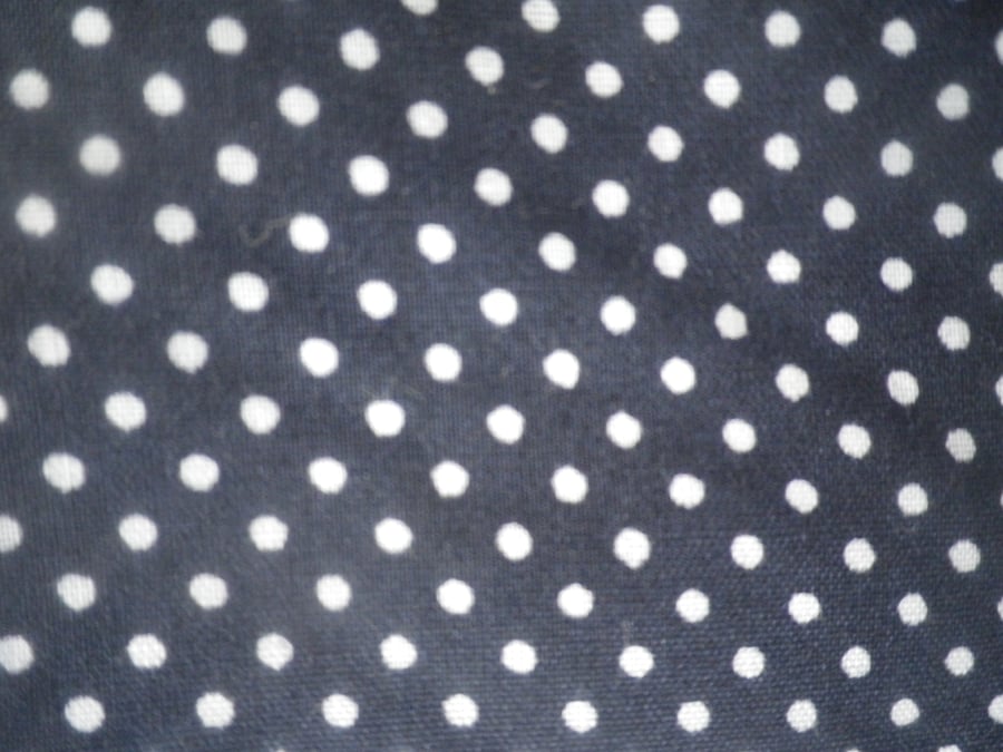 Fat quarters navy white large polka  on cotton cambric, 50x70cm, free shipping