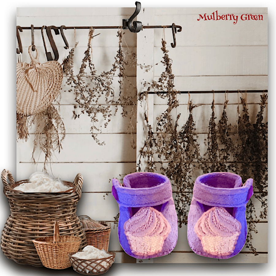 Reserved for Tina - Lavender Cupcake Shoes