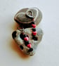 Red & Black Hematirte Gemstone Heart Dangle Earrings - Image 6