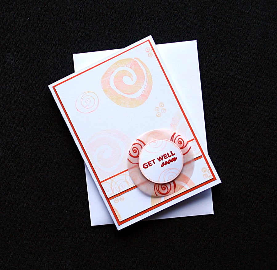 Get Well Soon - Handcrafted Get Well Soon Card - dr16-0002