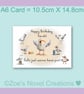 Seagull Birthday Card, personalised - A6 size 10.5cm X 14.8cm - Image 7