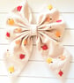 Autumn Leaves Hand Embroidered Bow. - Image 2