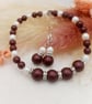 Earrings & Bracelet Set - Elderberry & White Jewellery Set - Bridal Jewellery  - Image 2