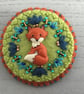 Hand Embroidered Fabulous Fox Brooch - Image 1