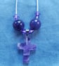Hand made Amethyst Cross Pendant Necklace - Image 1