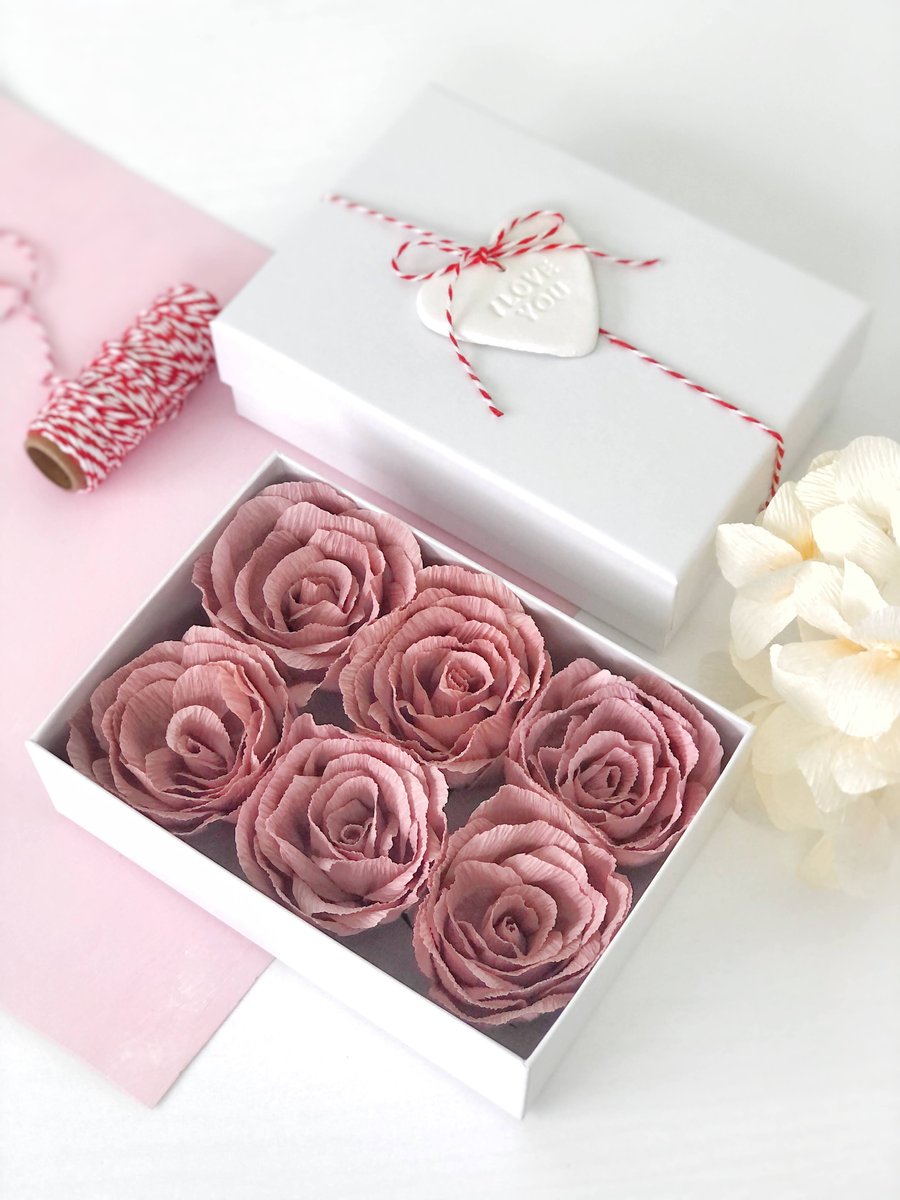 Paper Rose Bouquet in a Box