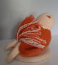 Crocheted Highland coo trophy head on wooden board - Image 7