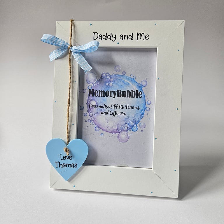 Personalised Daddy and Me picture photo frame gift keepsake