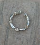Sterling Silver Open Torc Ring, size L-M,   R41D - Image 3