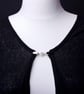 Silver cardigan clip - Celtic sweater guard - Shawl or pashmina pin  - Image 4