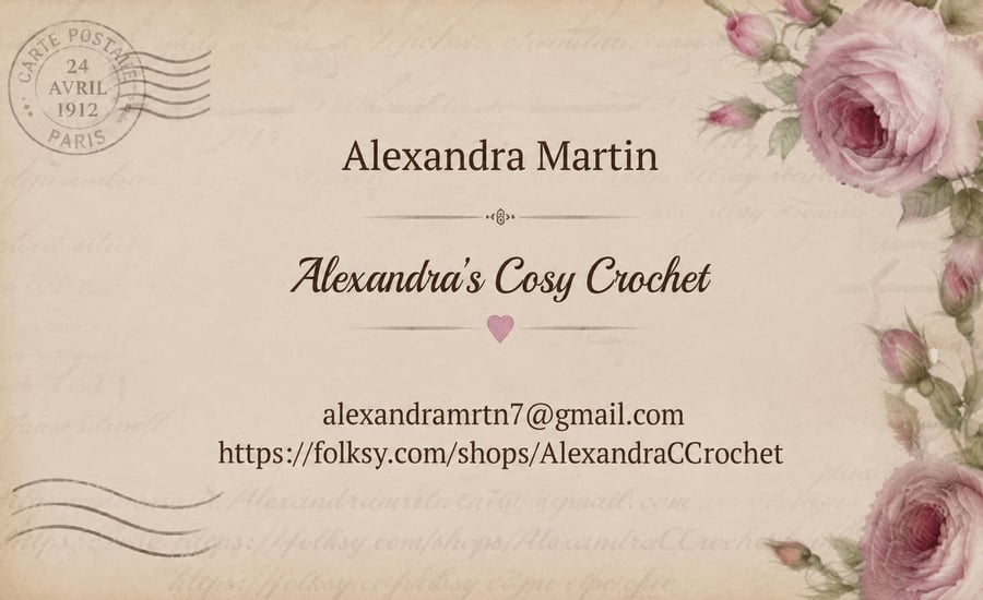 Business cards for Alexandra