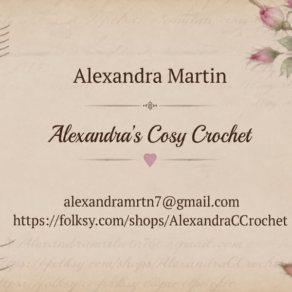 Business cards for Alexandra