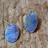  Handmade Coloured and Textured Titanium Earrings - UK Free Post