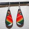 Rich Colours Lozenge Pendant Handmade Designer Earrings