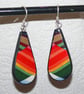 Rich Colours Lozenge Pendant Handmade Designer Earrings