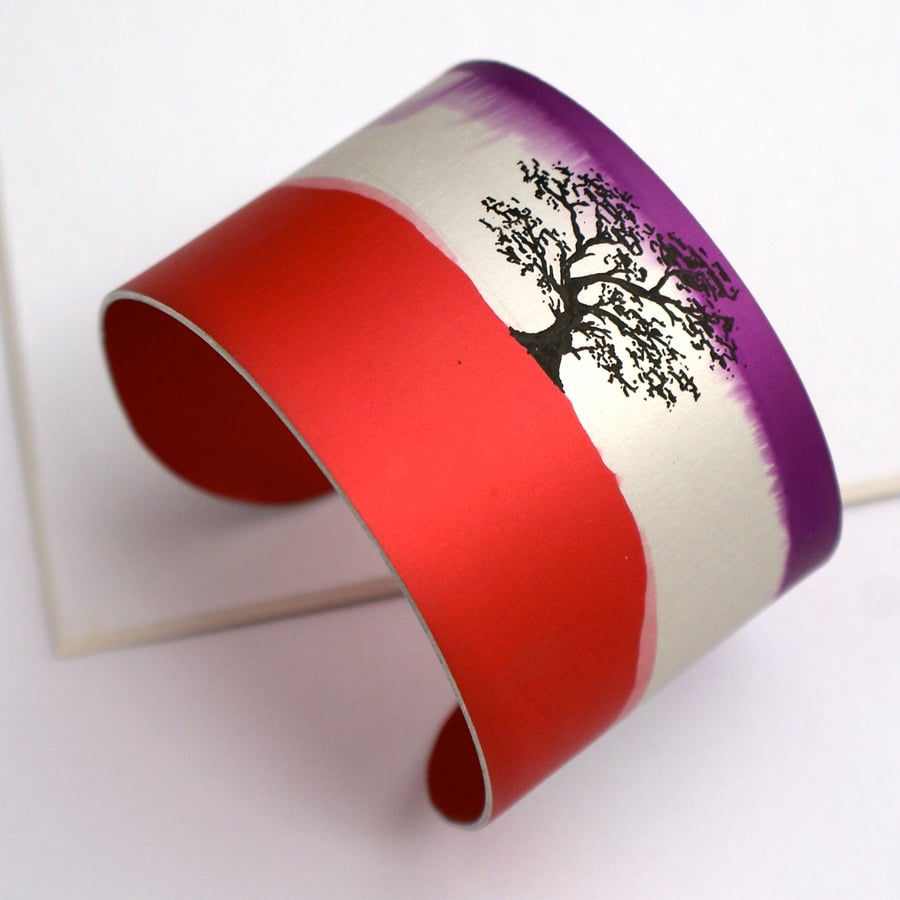 Red and purple tree cuff