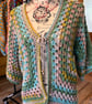 Garden Pond Crochet Half Sleeve Cover Up 10-14