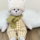 Handmade cloth teddy bear by Clayton Bears
