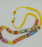 Sunshine Yellow Paper Bead Necklace  - Image 5