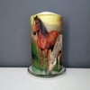 decorated horse pillar candle
