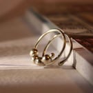 Beaded adjustable ring