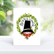 Welsh lady Christmas card