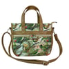 Hummingbird handbag with faux leather, ladies floral tote, women’s gift
