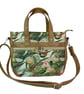 Hummingbird handbag with faux leather, ladies floral tote, women’s gift - Image 1