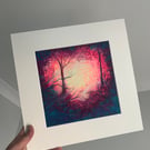 Acrylic painting on canvas, February Forest.