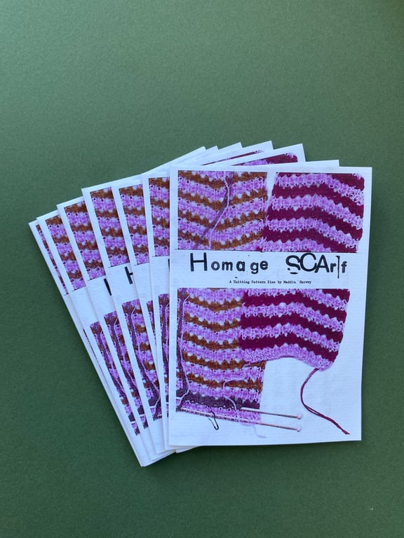 Homage Scarf Knitting Pattern Zine