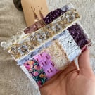 Slow Stitch Jewellery Pouch With Czech Crystal Drop Earrings 