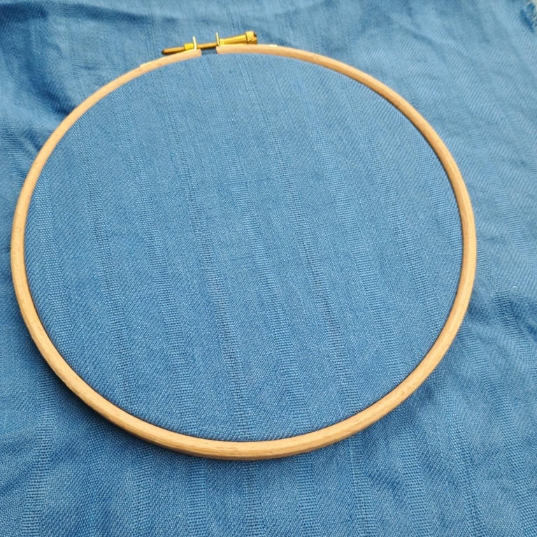 Soft blue linen, 10 inch square of background fabric for textile art