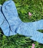 Blue pima cotton vegan socks - Image 2