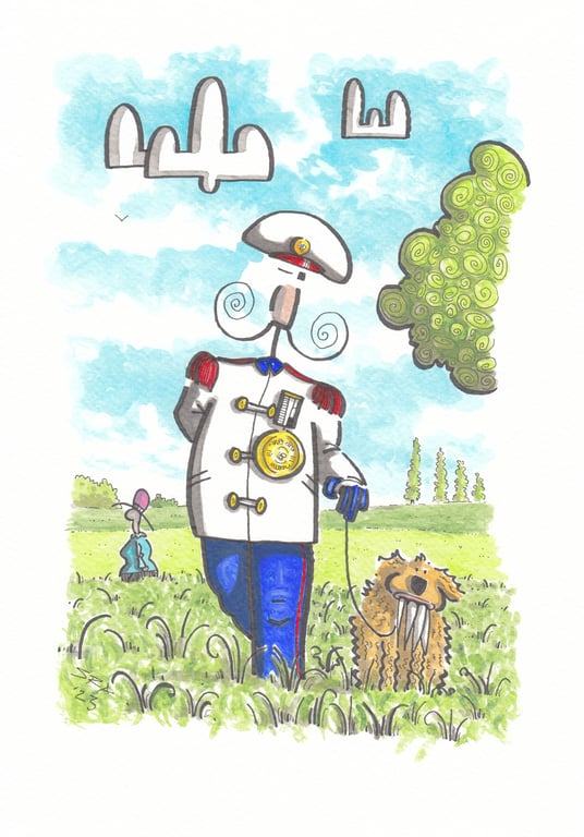 'The Admiral' an A4 sized original artwork