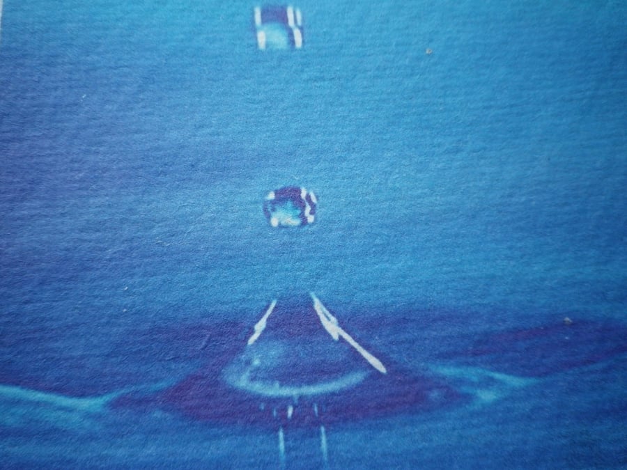 Rain Drops..A4 unframed , mounted, free hook & easel, 5391free shipping