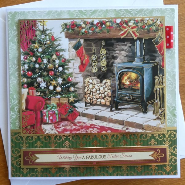 Christmas Card - Cozy Fireplace