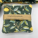 5 luxury Bamboo washable make up pads Lemon print 